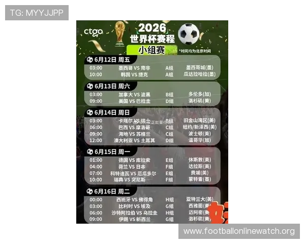 世界杯2026赛程表中国时间一览表详细解析与最新更新信息 世界杯2026赛程表中国时间一览表详细解析与最新更新信息